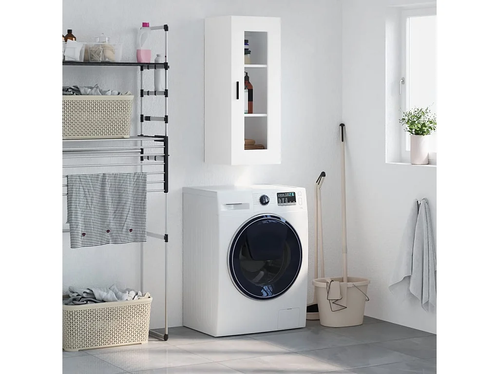 Armoire murale blanc 34,5x34x90 cm