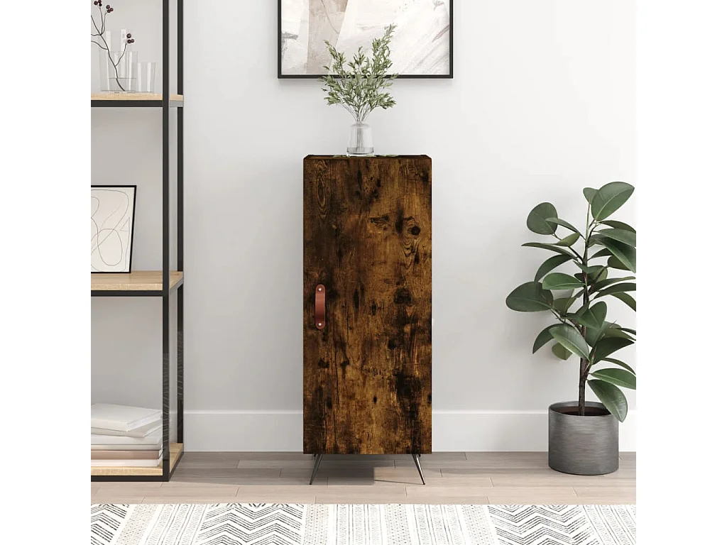 Buffet Chêne fumé 34,5x34x90 cm Bois d'ingénierie