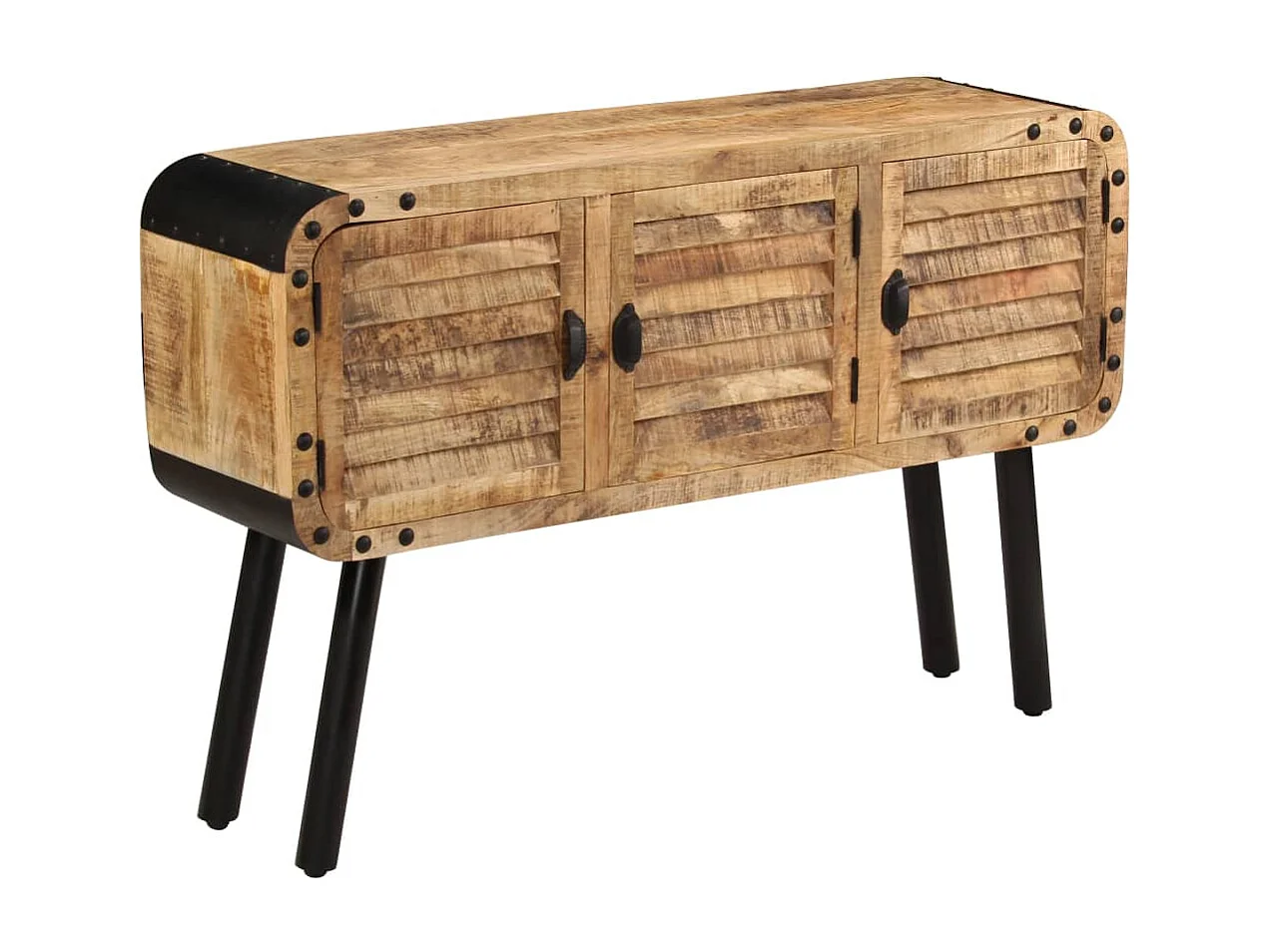 Credenza in Legno Massello di Mango 120x30x76 cm