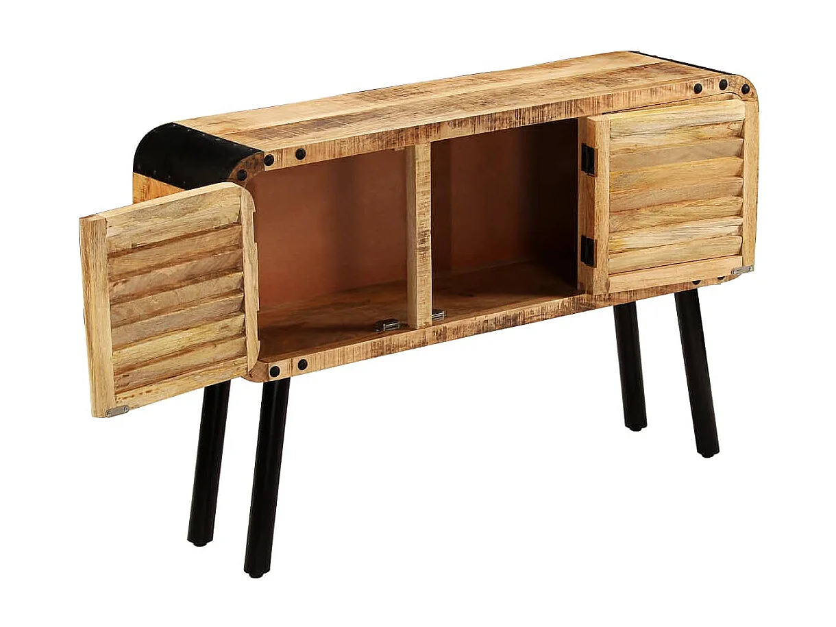 Credenza in Legno Massello di Mango 120x30x76 cm