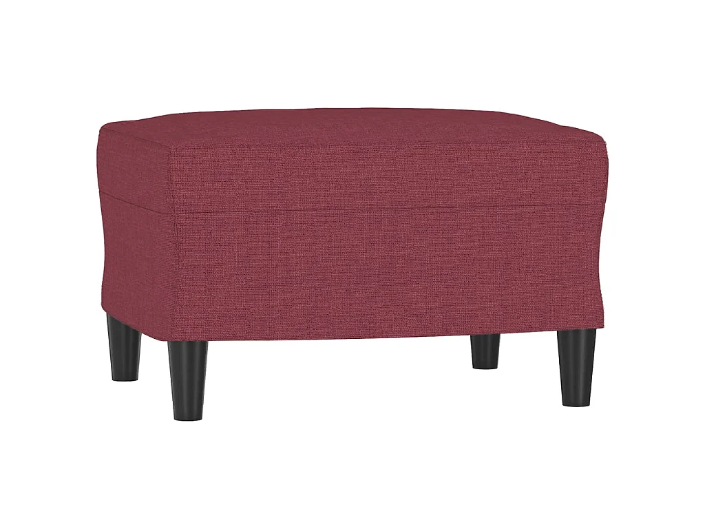 Ensemble de canapés 4 pcs avec coussins rouge bordeaux tissu