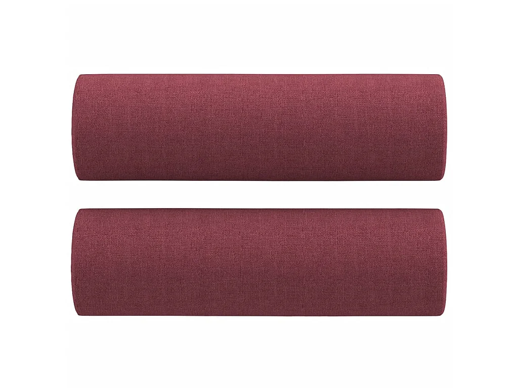 Ensemble de canapés 4 pcs avec coussins rouge bordeaux tissu