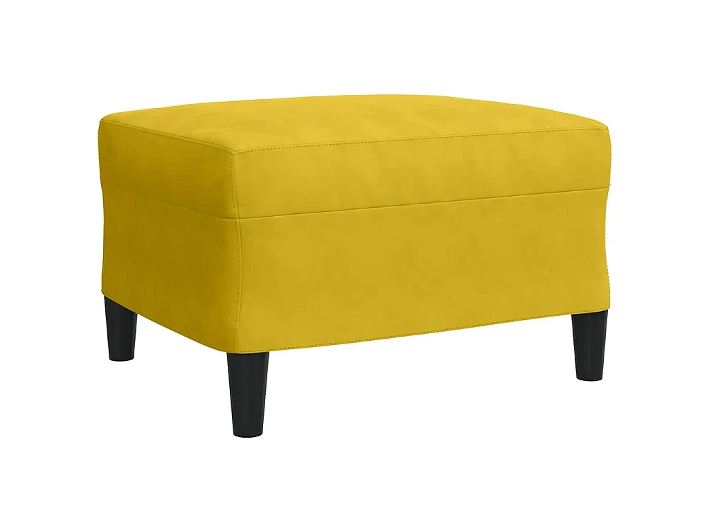 Set di Divani 3 pz con Cuscini giallo in Velluto