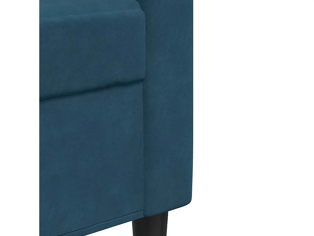 2-delige Loungeset met kussens fluweel blauw