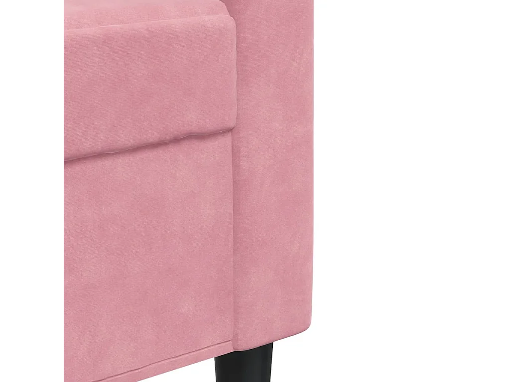 Ensemble de canapés 2 pcs avec coussins Rose Velours