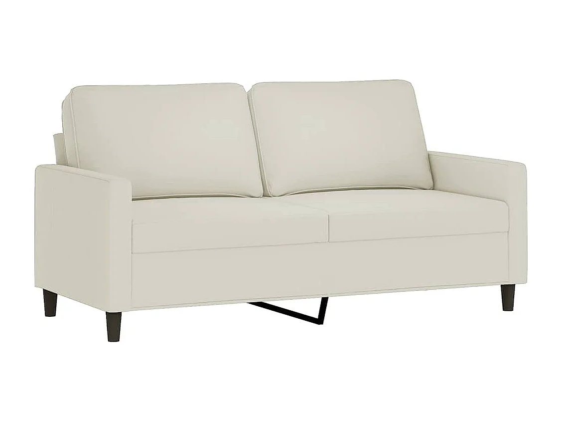 Ensemble de canapés 3 pcs avec coussins Crème Velours