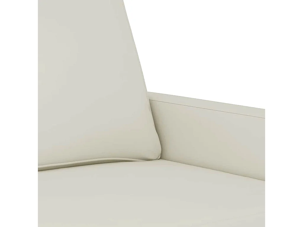 Ensemble de canapés 3 pcs avec coussins Crème Velours