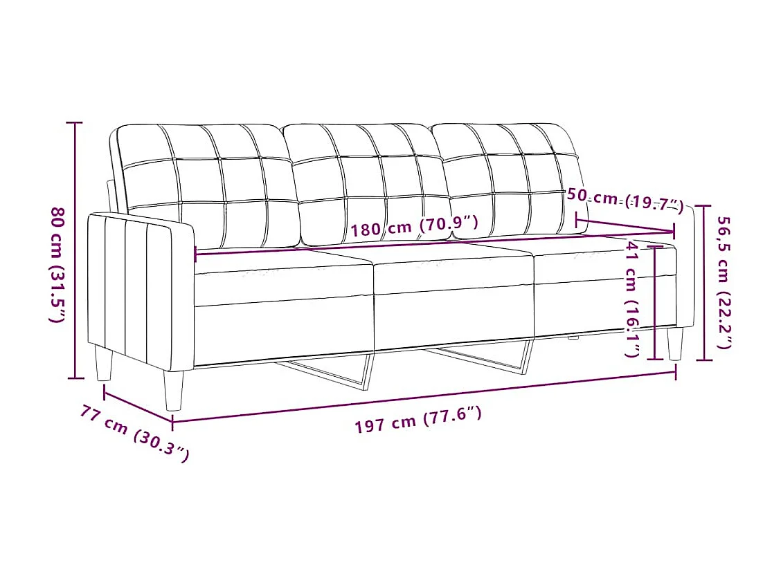 Ensemble de canapés 2 pcs avec coussins et traversins velours