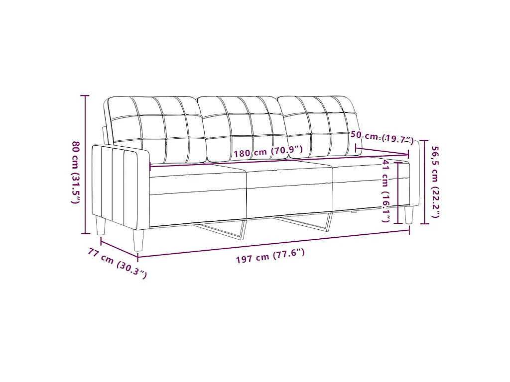 Ensemble de canapés 2 pcs avec coussins et traversins velours