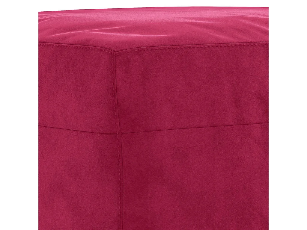 Ensemble de canapés 3 pcs avec coussins rouge bordeaux velours