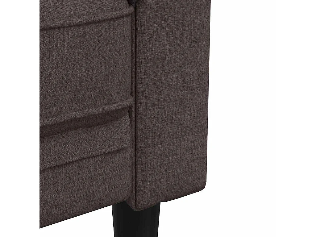 Fauteuil Chesterfield marron foncé tissu