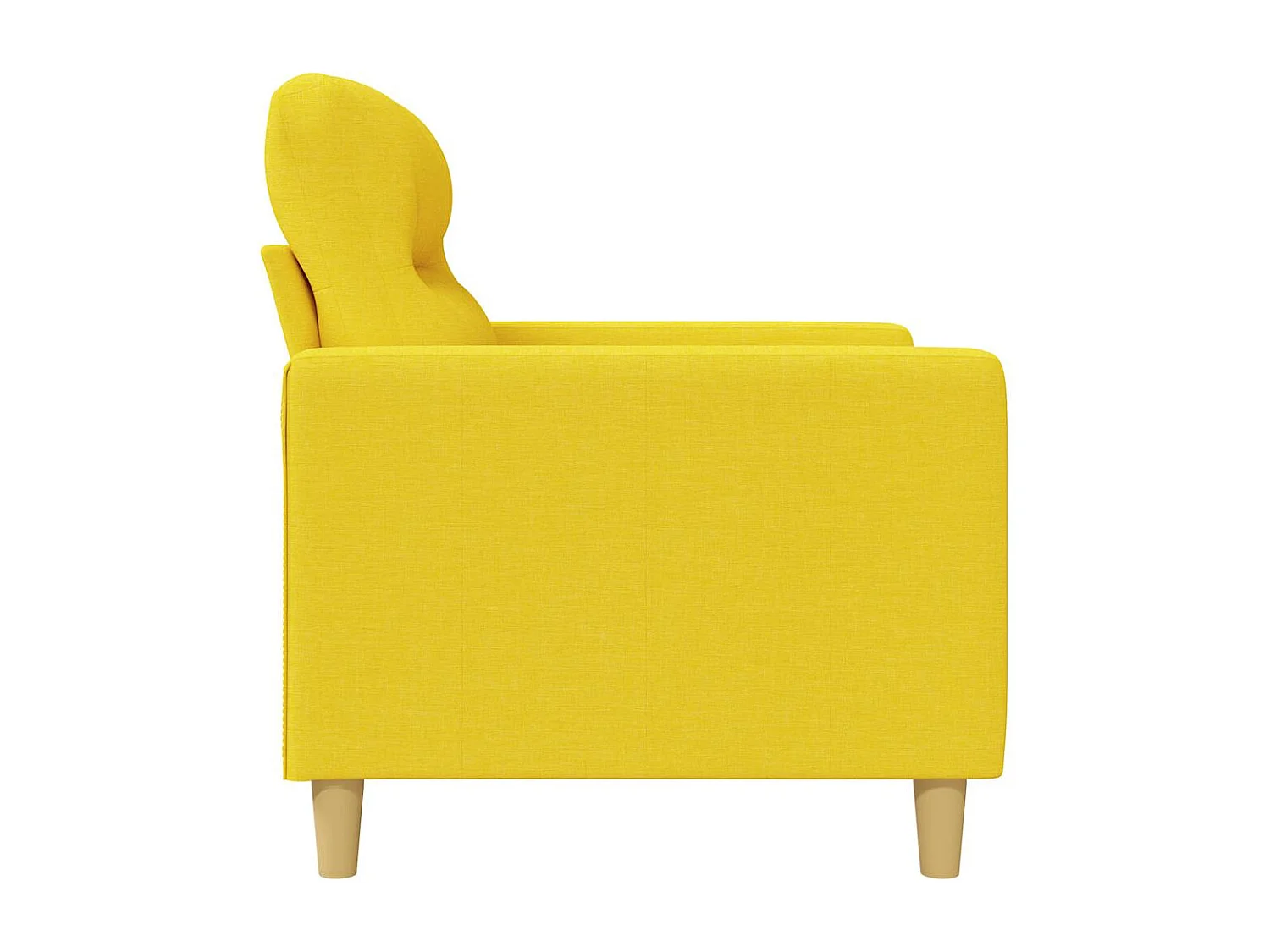 Fauteuil Jaune clair 60 cm Tissu