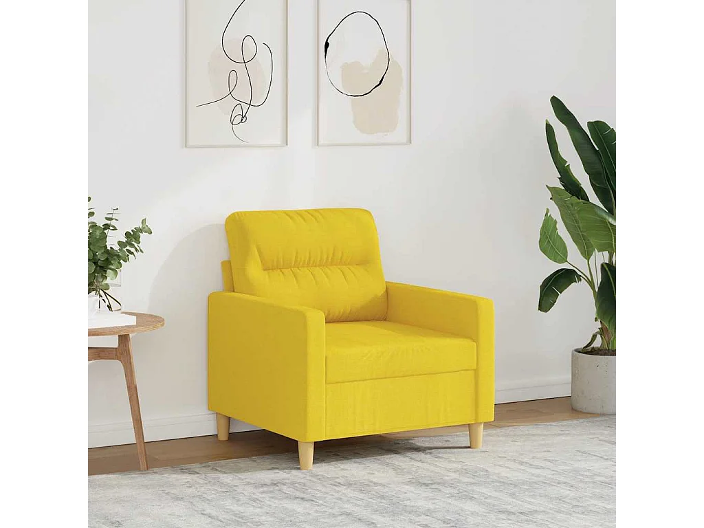 Fauteuil Jaune clair 60 cm Tissu