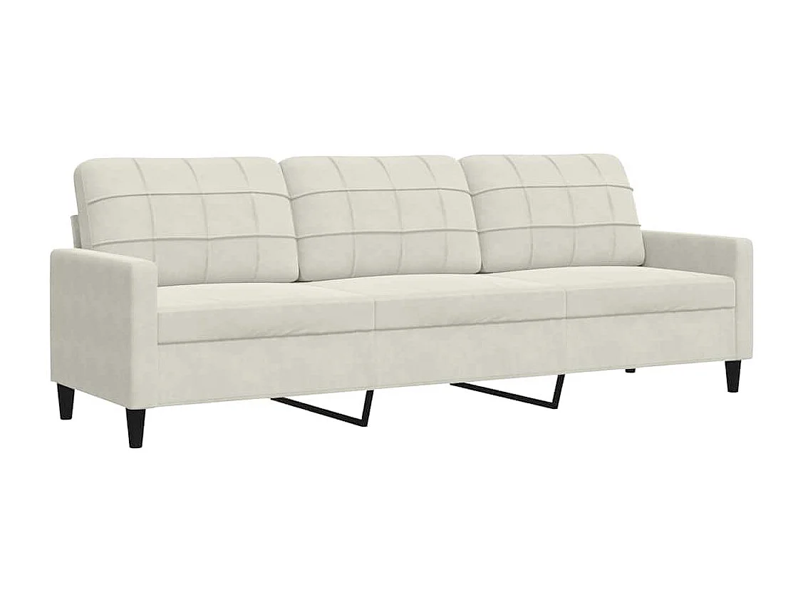 Ensemble de canapés 3 pcs avec coussins et traversins velours