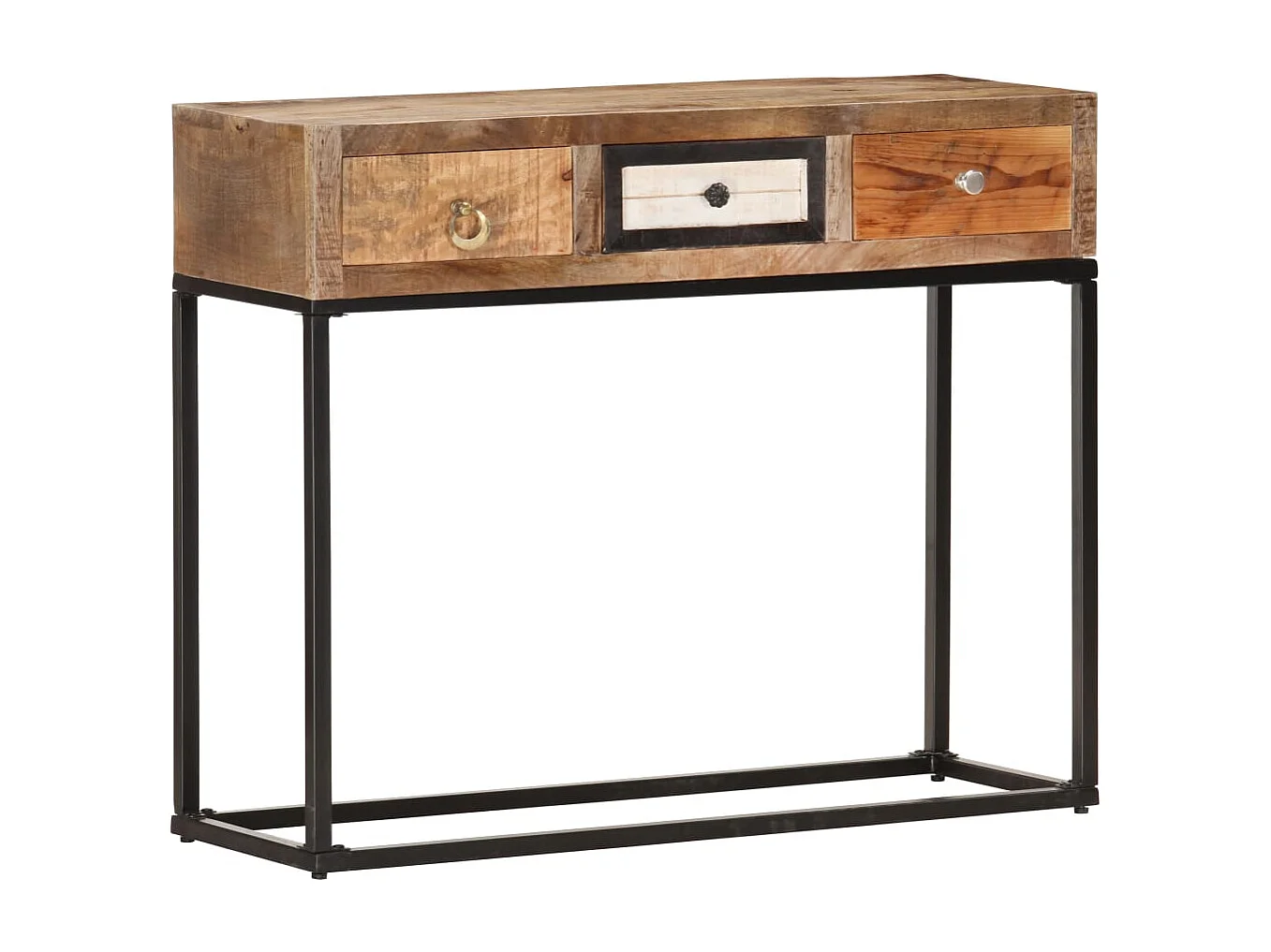 Table console Doré 90x30x75 cm Bois de récupération massif