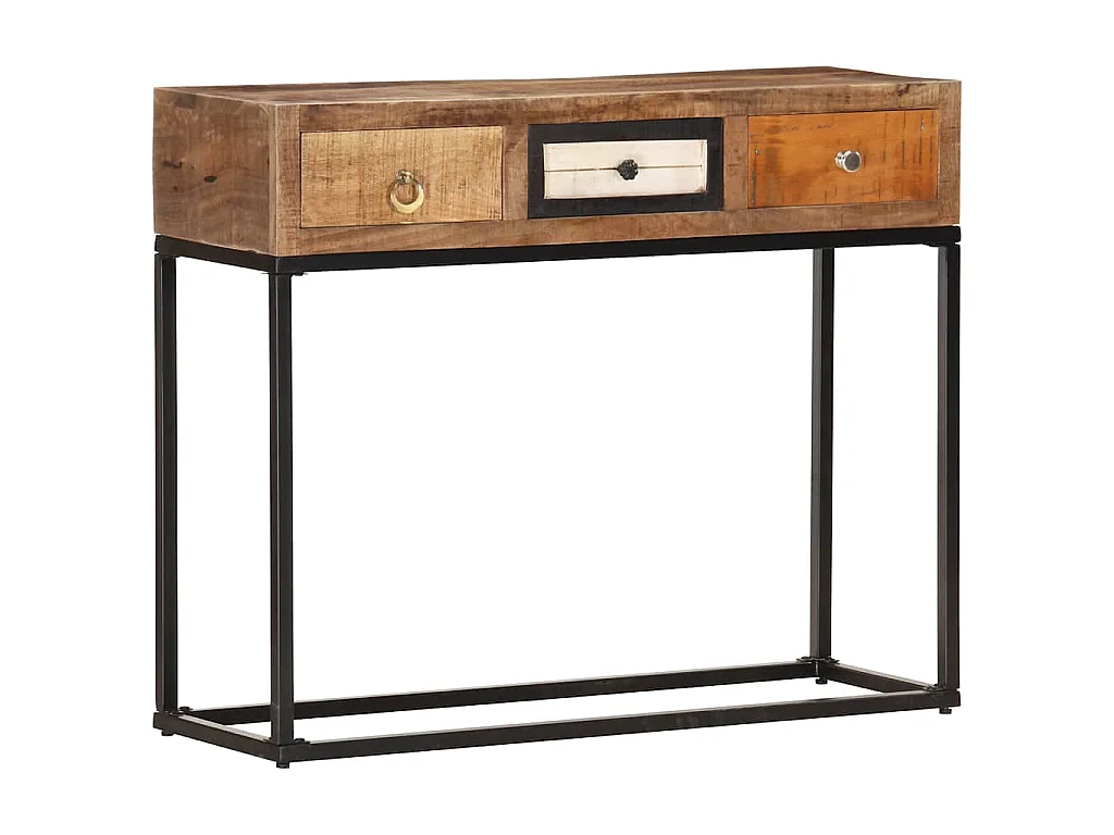Table console Doré 90x30x75 cm Bois de récupération massif