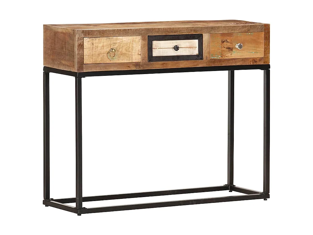 Table console Doré 90x30x75 cm Bois de récupération massif