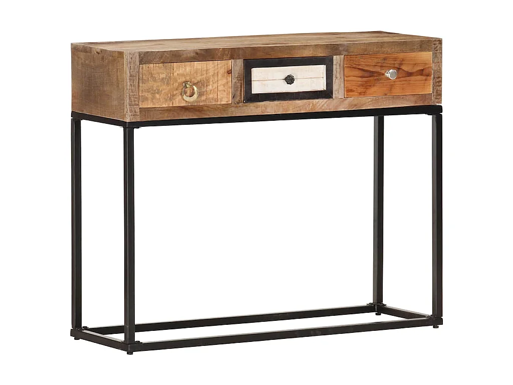Table console Doré 90x30x75 cm Bois de récupération massif