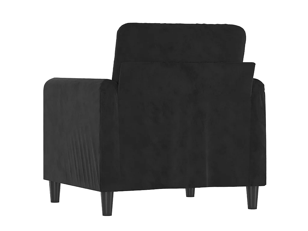 Fauteuil Noir 60 cm Velours
