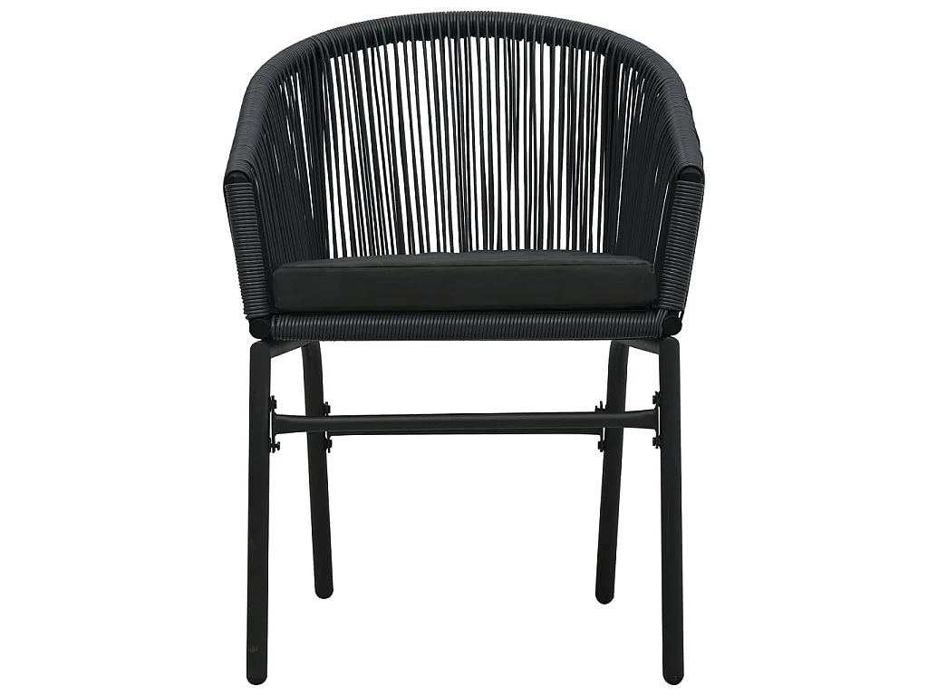 Ensemble à manger de jardin 9 pcs Noir