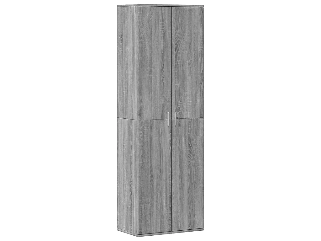 Hoge kast 60x35x180 cm bewerkt hout grijs sonoma eikenkleurig