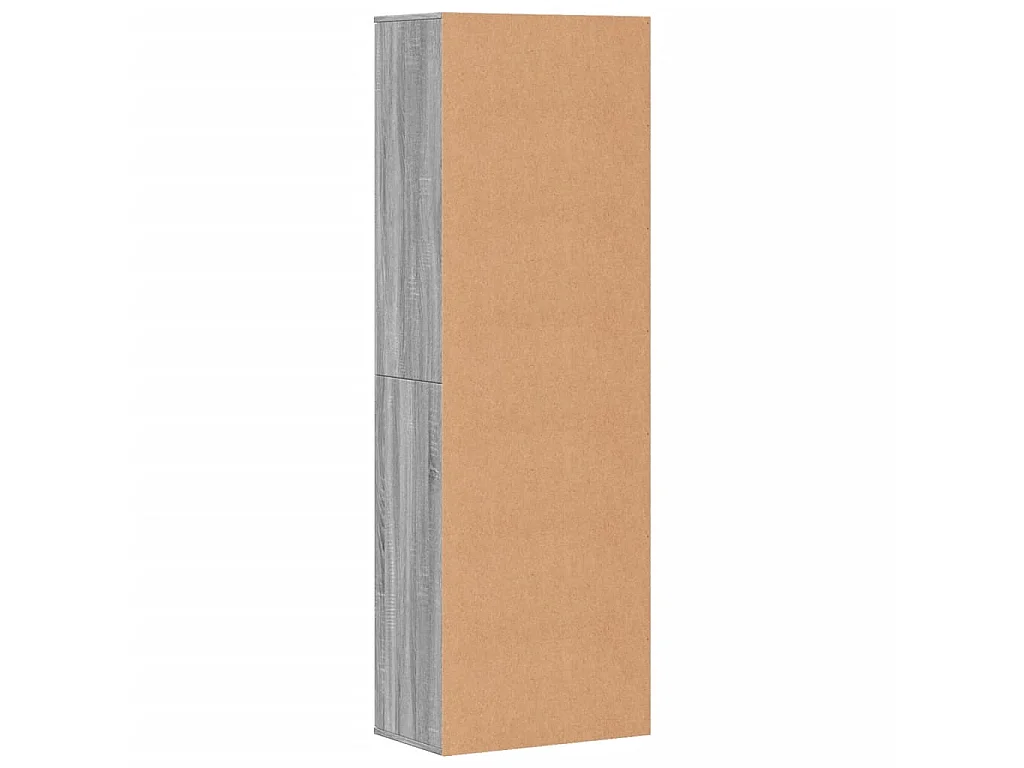 Hoge kast 60x35x180 cm bewerkt hout grijs sonoma eikenkleurig
