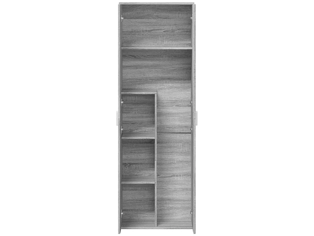 Hoge kast 60x35x180 cm bewerkt hout grijs sonoma eikenkleurig