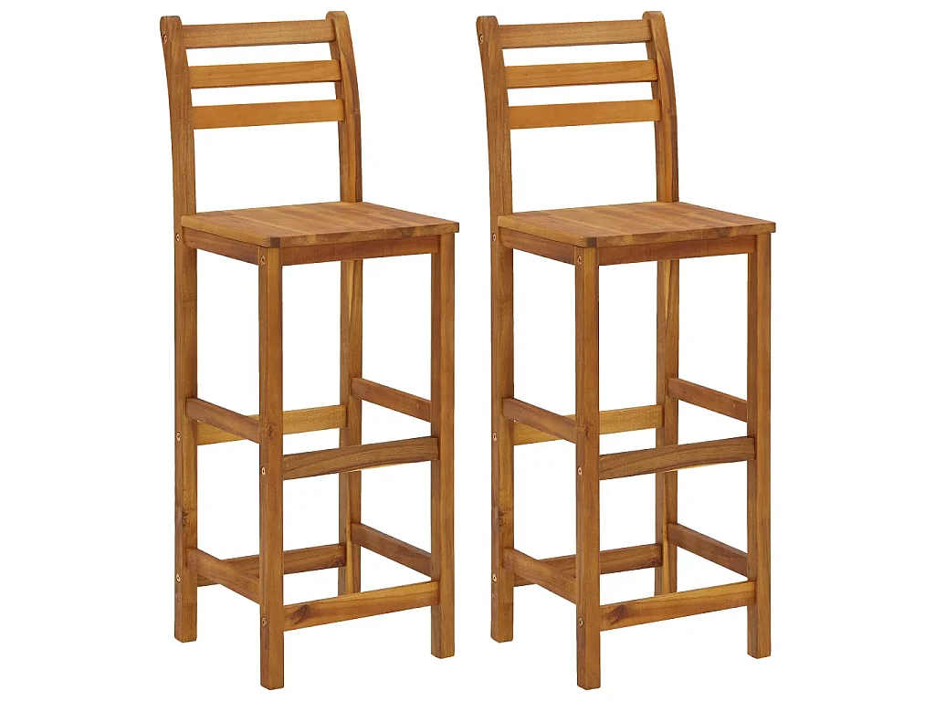 Ensemble de bar de balcon 3 pcs Bois d'acacia massif