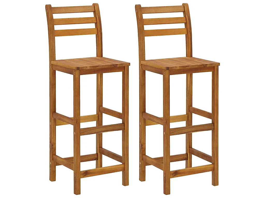 Ensemble de bar de balcon 3 pcs Bois d'acacia massif