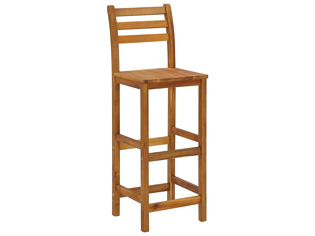 Ensemble de bar de balcon 3 pcs Bois d'acacia massif