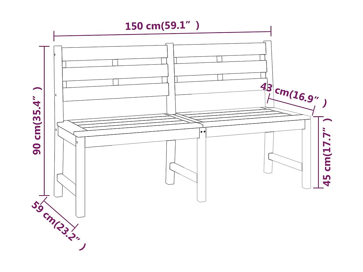 Ensemble à manger de jardin 5pcs Bois de teck massif