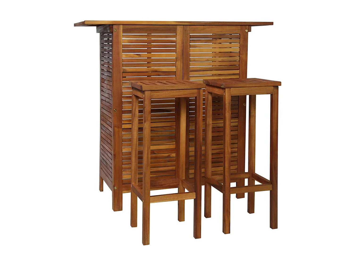 Table et chaises de bar 3 pcs Bois d'acacia massif