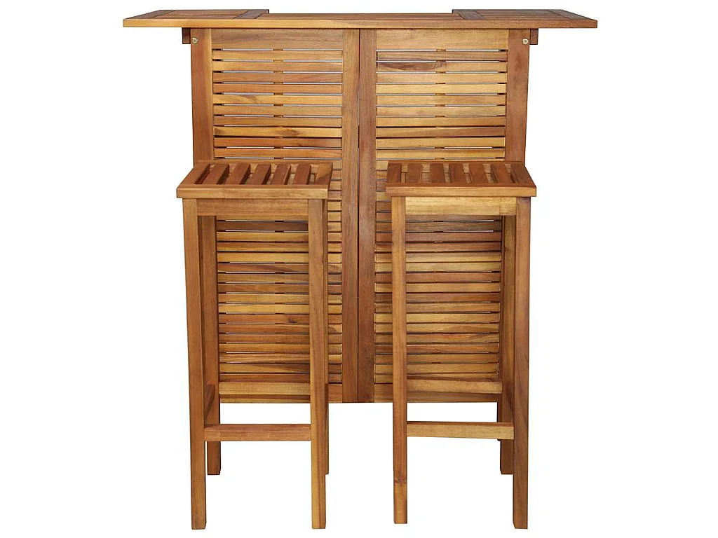 Table et chaises de bar 3 pcs Bois d'acacia massif