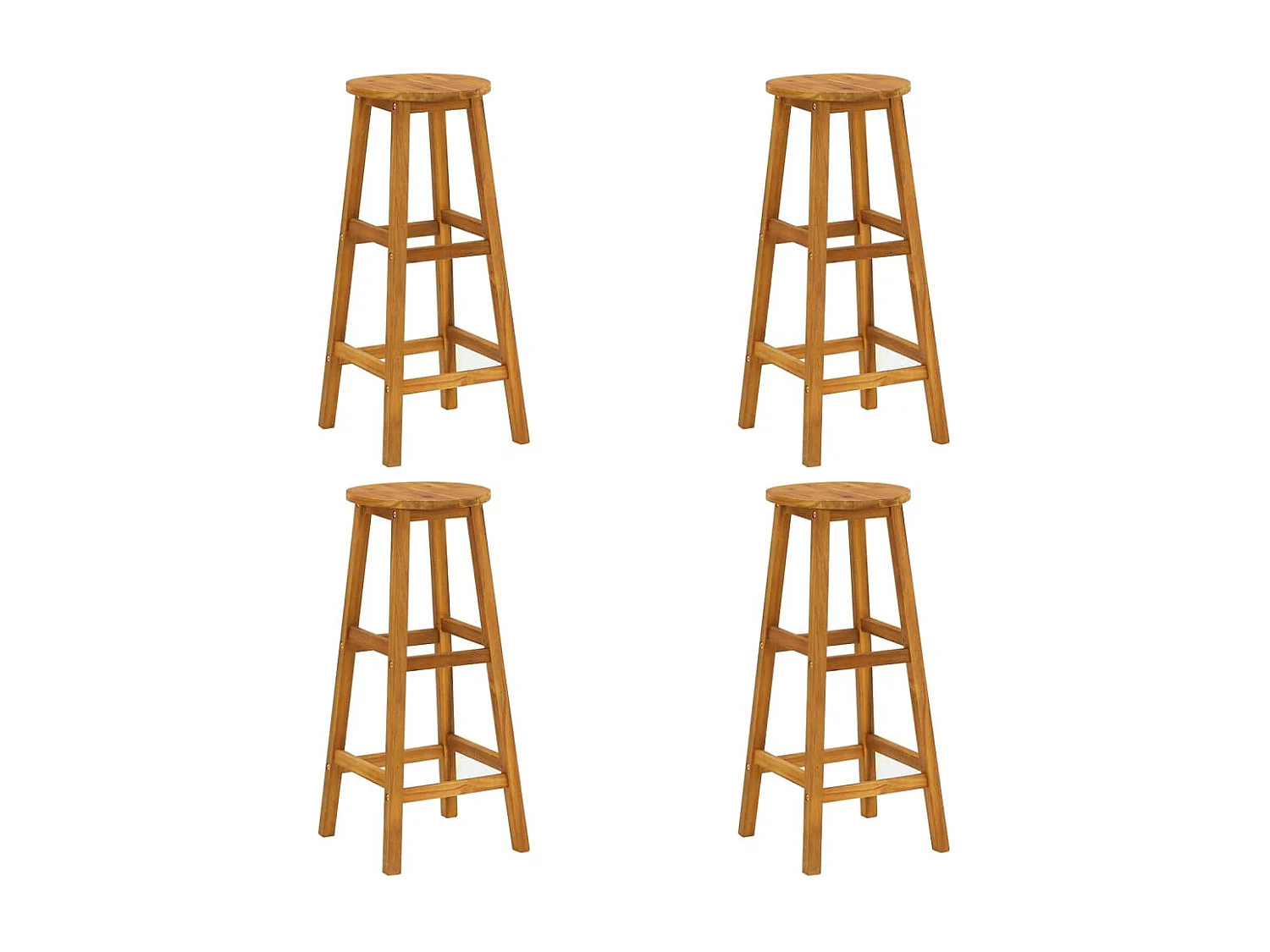 Ensemble de bar de jardin 5 pcs Bois d'acacia solide