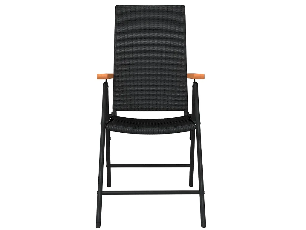 Set da Pranzo da Giardino 7 pz Nero