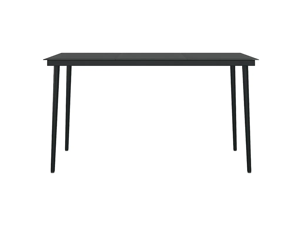 Set da Pranzo da Giardino 7 pz Nero