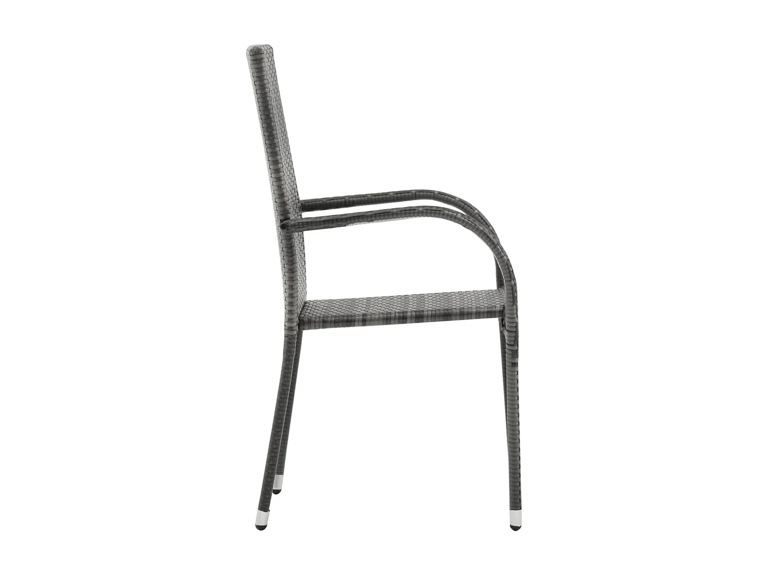 Ensemble à manger de jardin 7 pcs Résine tressée Gris