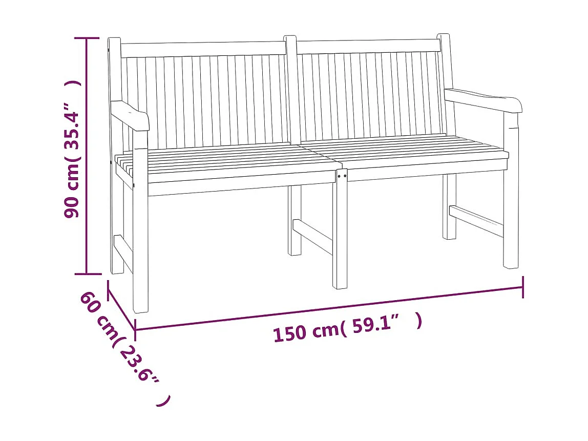 Ensemble à manger de jardin 5pcs Bois de teck massif