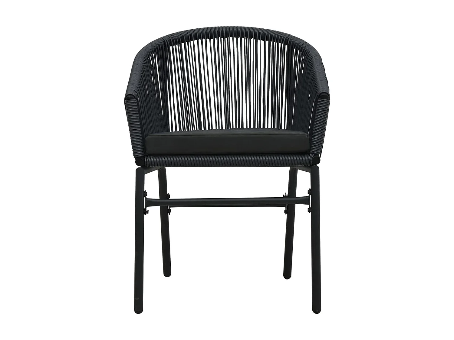 Ensemble à manger de jardin 7 pcs Noir