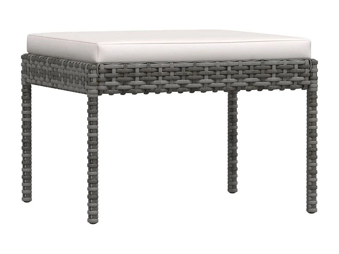 Set Divani da Giardino 6 pz con Cuscini in Polyrattan Grigio