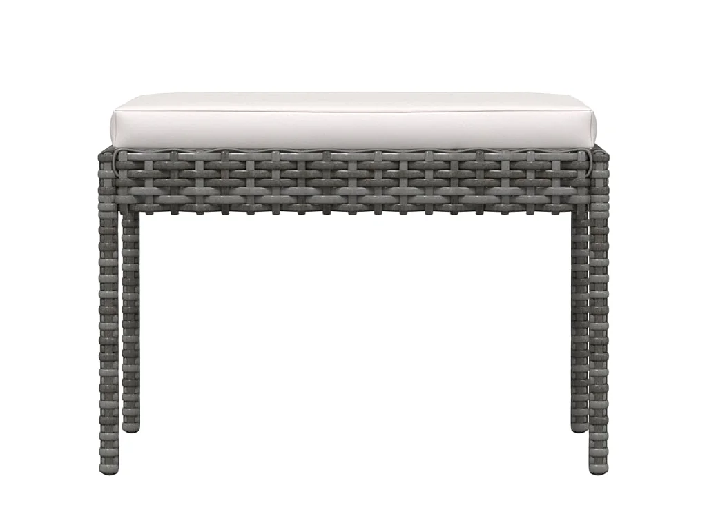 Set Divani da Giardino 6 pz con Cuscini in Polyrattan Grigio