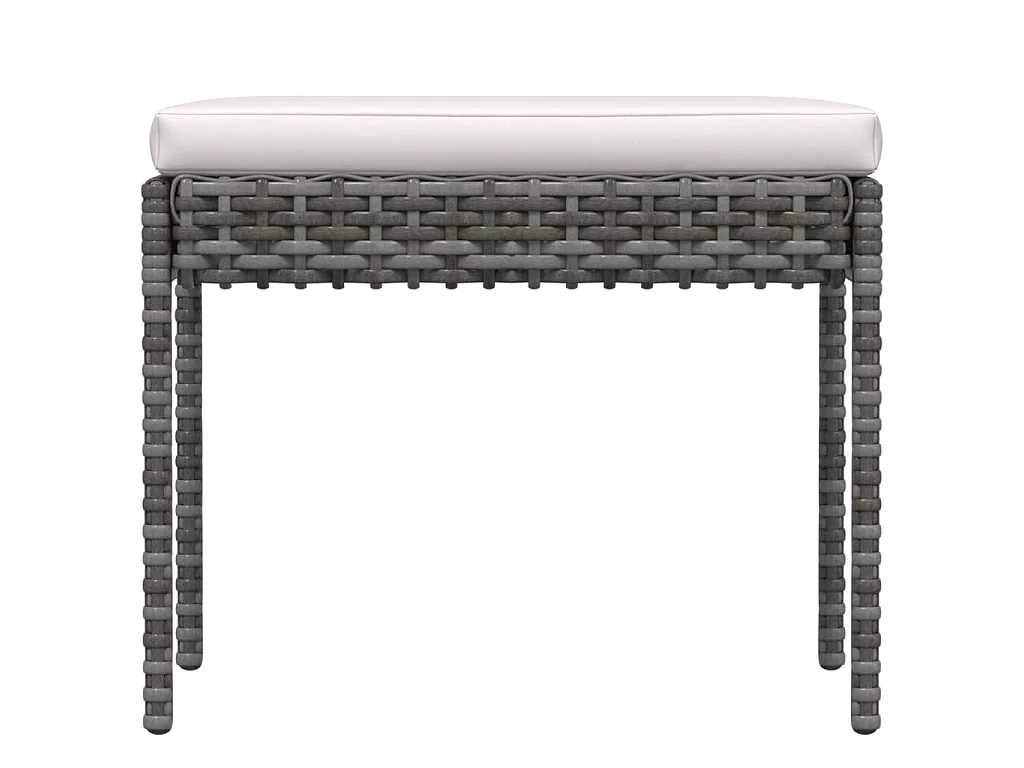 Set Divani da Giardino 6 pz con Cuscini in Polyrattan Grigio
