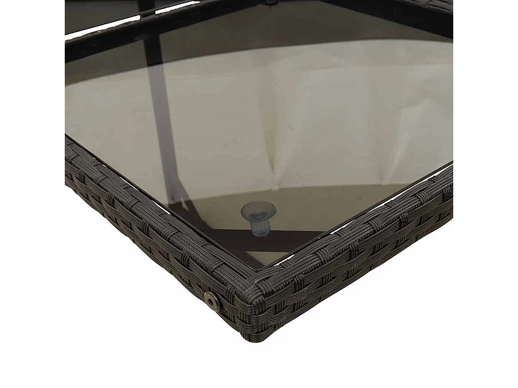 5 pcs conjunto de jantar p/ jardim c/ almofadões vime PE preto