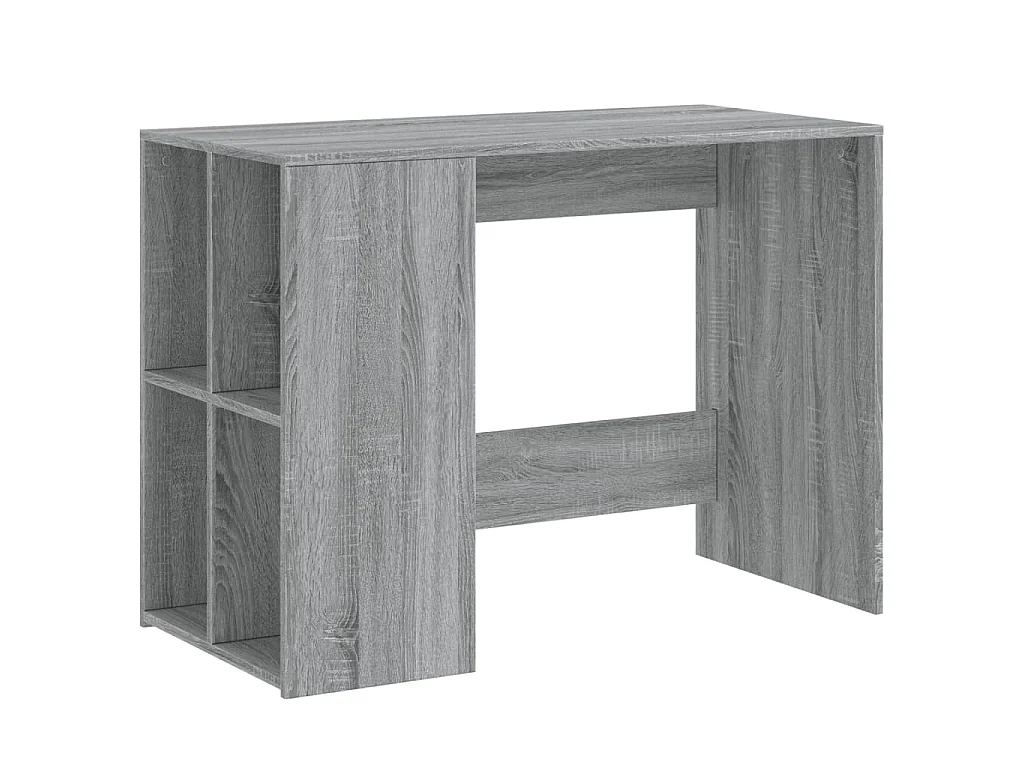 Bureau sonoma gris 102x50x75 cm bois d'ingénierie