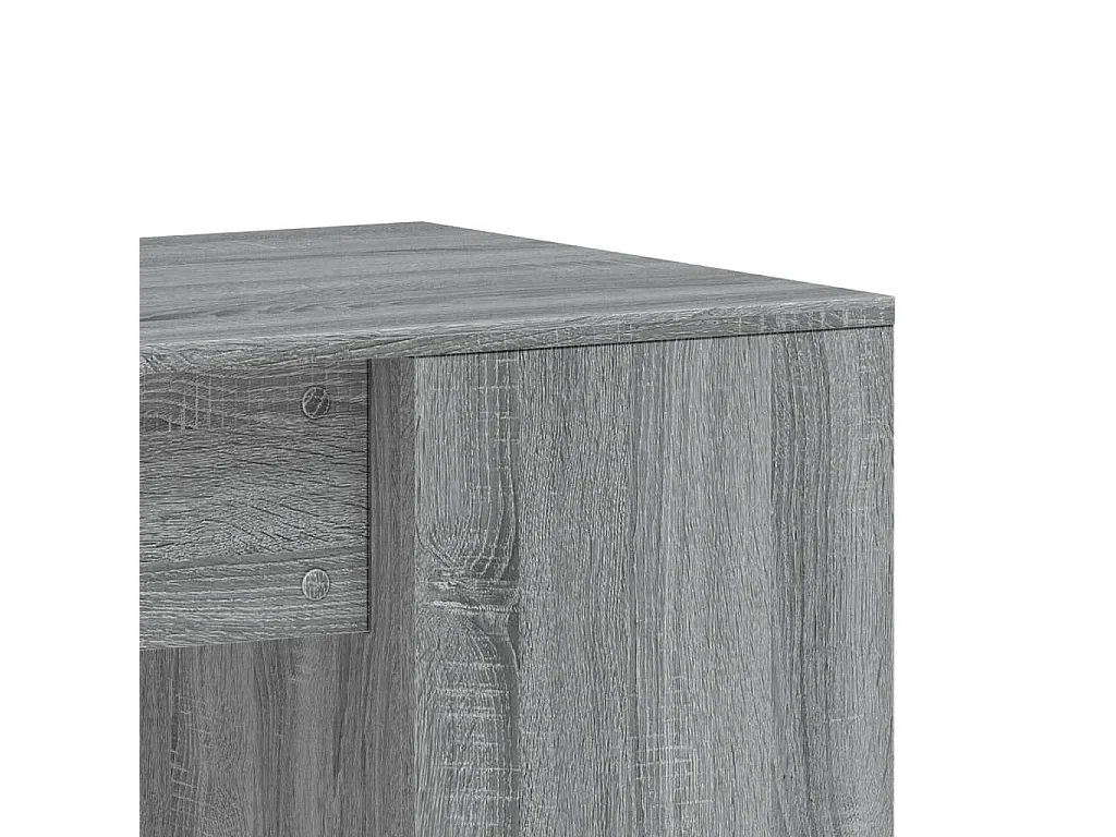 Bureau sonoma gris 102x50x75 cm bois d'ingénierie