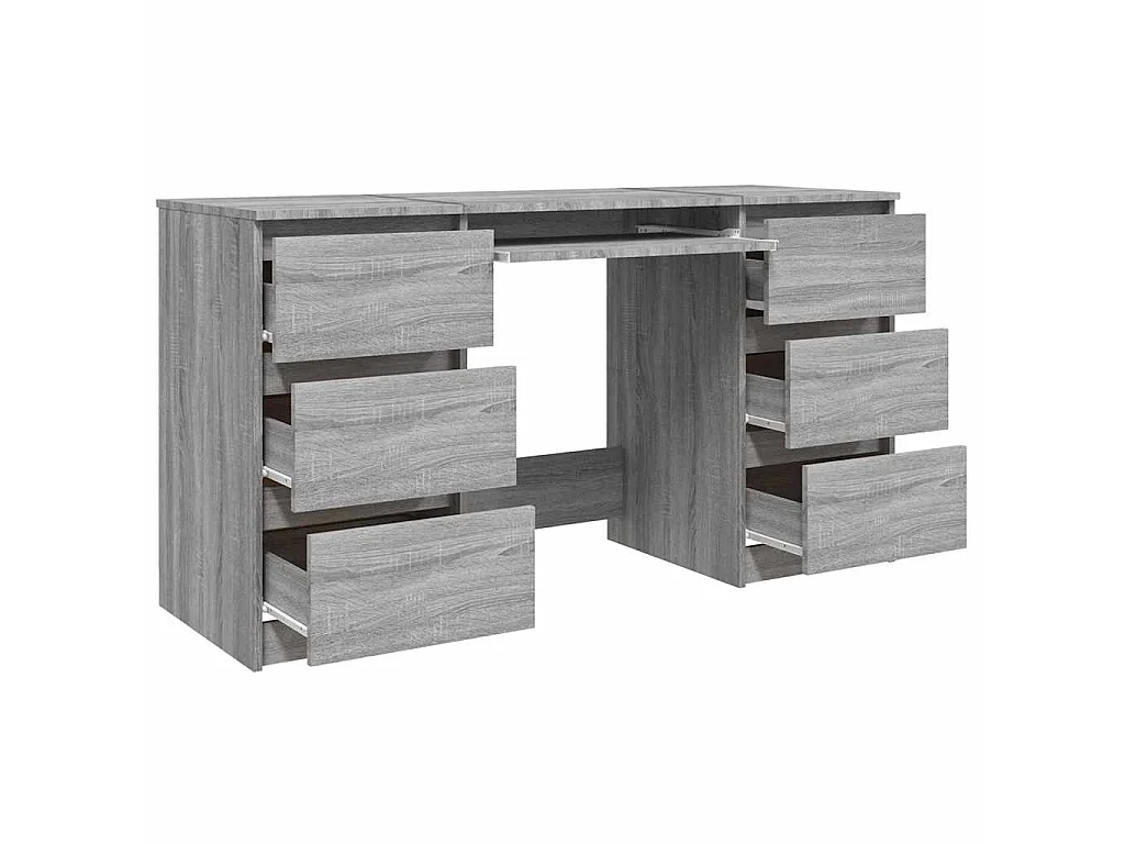 Bureau Sonoma gris 140x50x77 cm Bois d'ingénierie