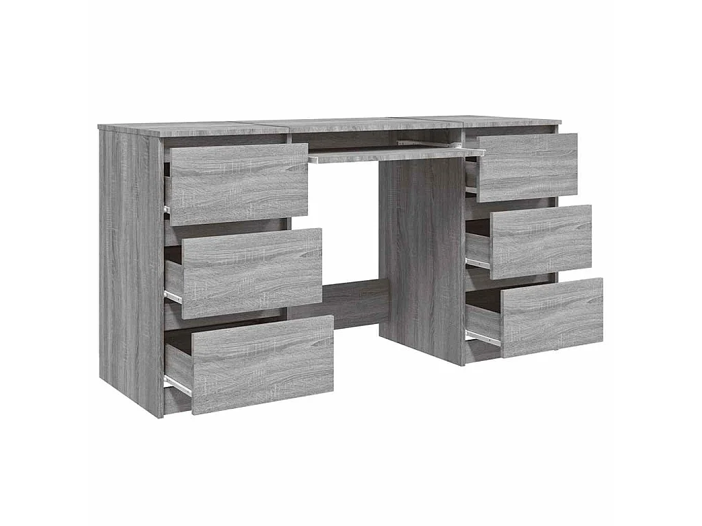 Bureau Sonoma gris 140x50x77 cm Bois d'ingénierie