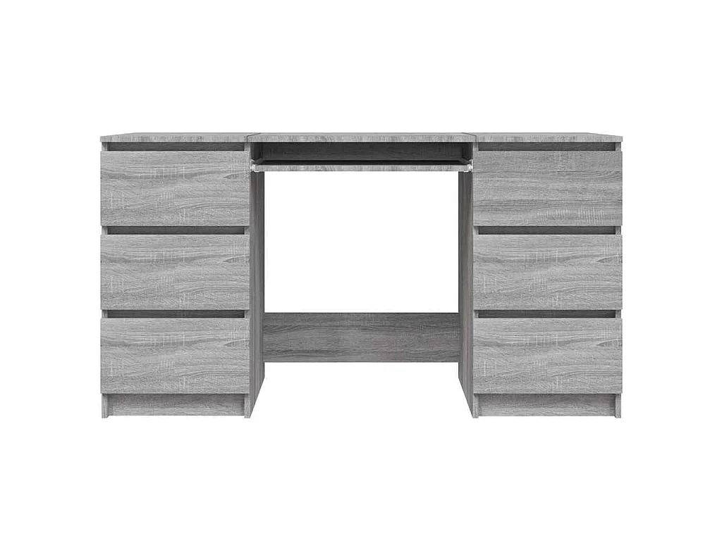 Bureau Sonoma gris 140x50x77 cm Bois d'ingénierie