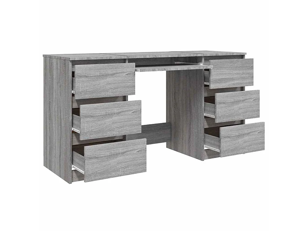 Bureau Sonoma gris 140x50x77 cm Bois d'ingénierie