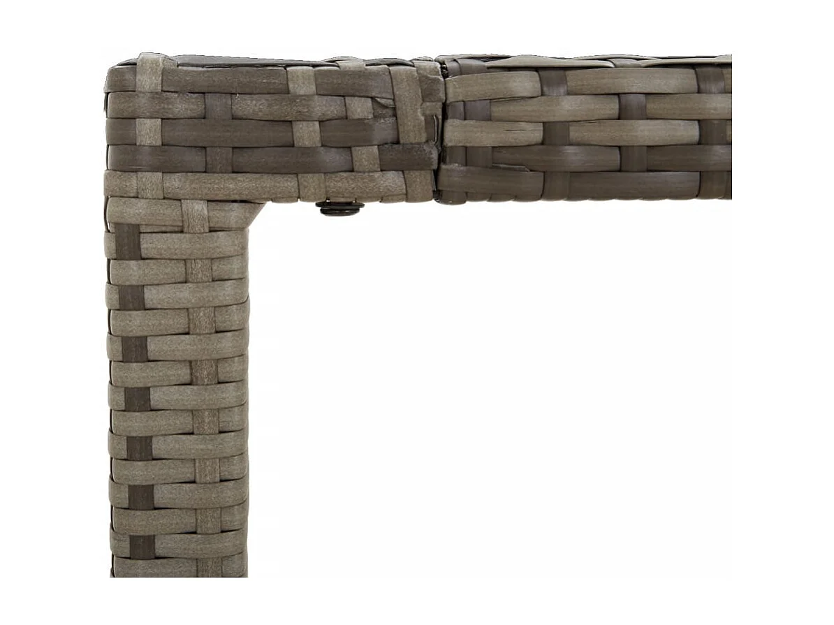 Set da Pranzo da Giardino 7 pz con Cuscini in Polyrattan Grigio
